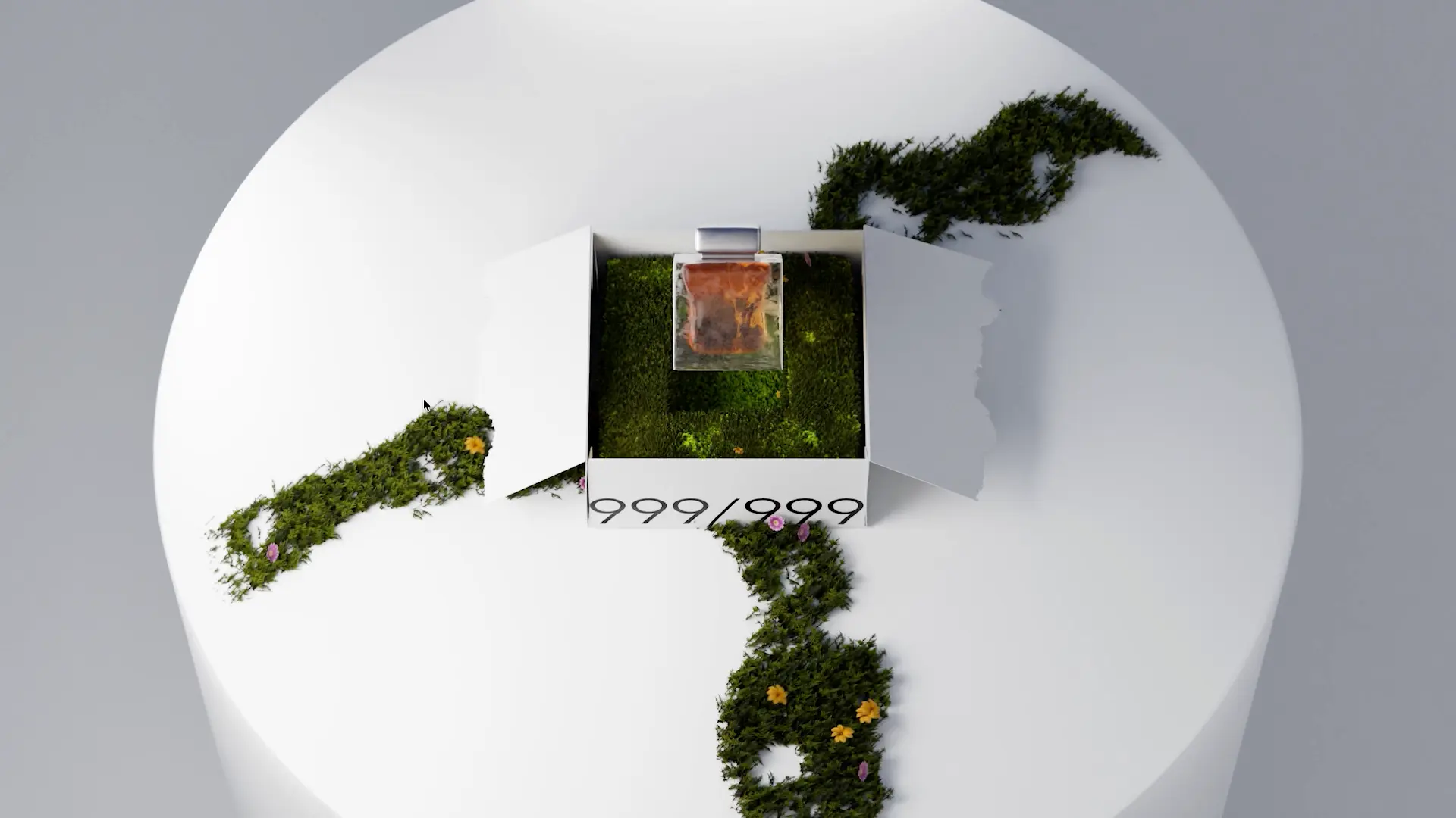 Parfum bottle photorealistic render